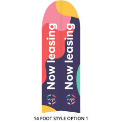 Yugo 14 Ft. Falcon Flag Double Sided Kit